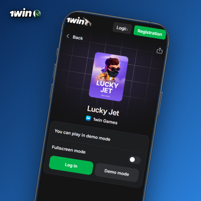 1Win Lucky Jet auto-bet icon queuing multiple rounds around a rocket loop symbol