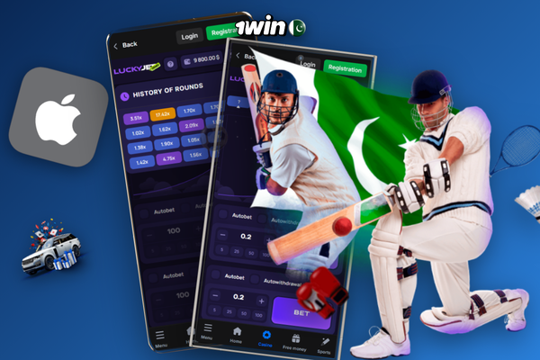 1Win Lucky Jet running on a smartphone browser with dual bet panels mid-round
