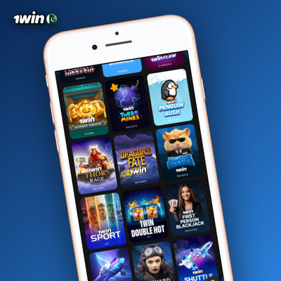1Win smartphone icon showing the mobile app sportsbook interface for Android and iOS