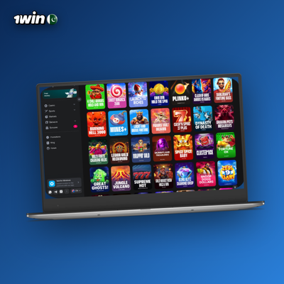 1Win PC desktop monitor icon representing the dedicated Windows and macOS app