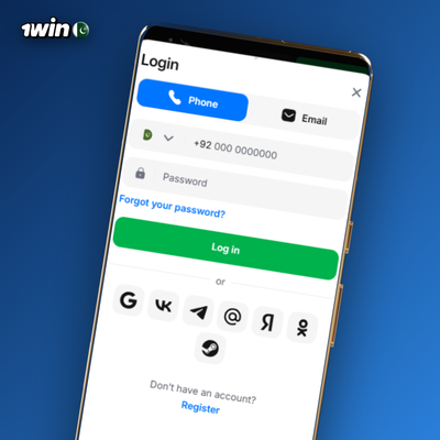 Register your 1Win account using a Pakistani phone number and SMS code