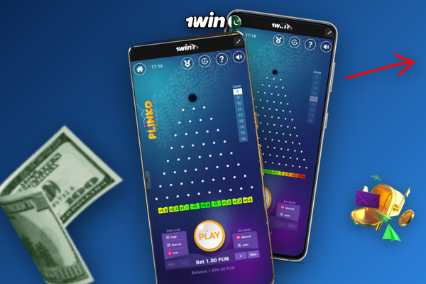 1Win Plinko provably fair verifier showing server seed hash and client seed fields