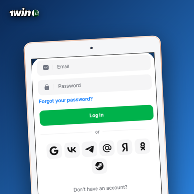 Open a 1Win account instantly via social login — no manual form required